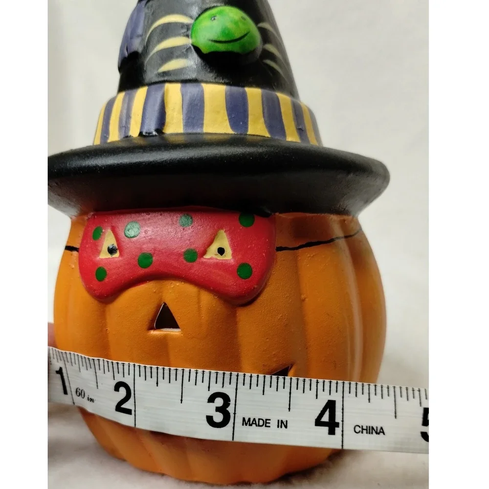 Halloween Pumpkin Witch Hat Light Up Decor‎ Spain's Inc Vintage Decoration